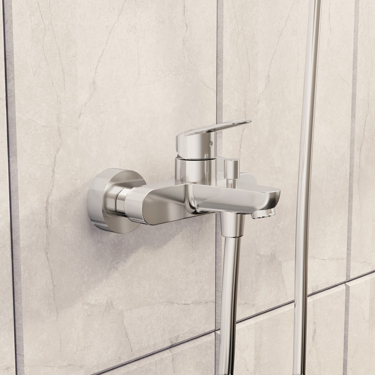 Sabira Flow Round Wall Mounted Bath/Shower Mixer