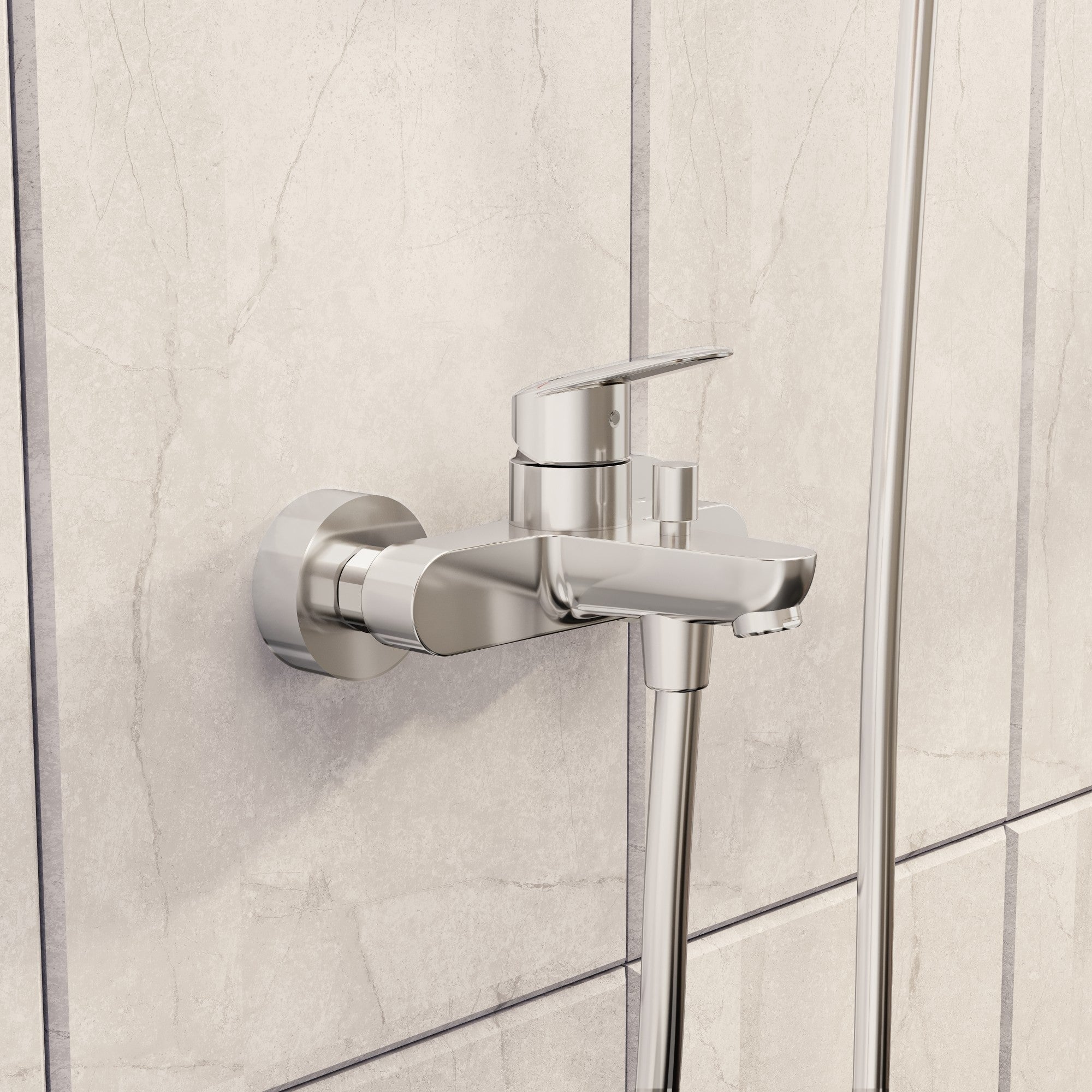 Sabira Flow Round Wall Mounted Bath/Shower Mixer