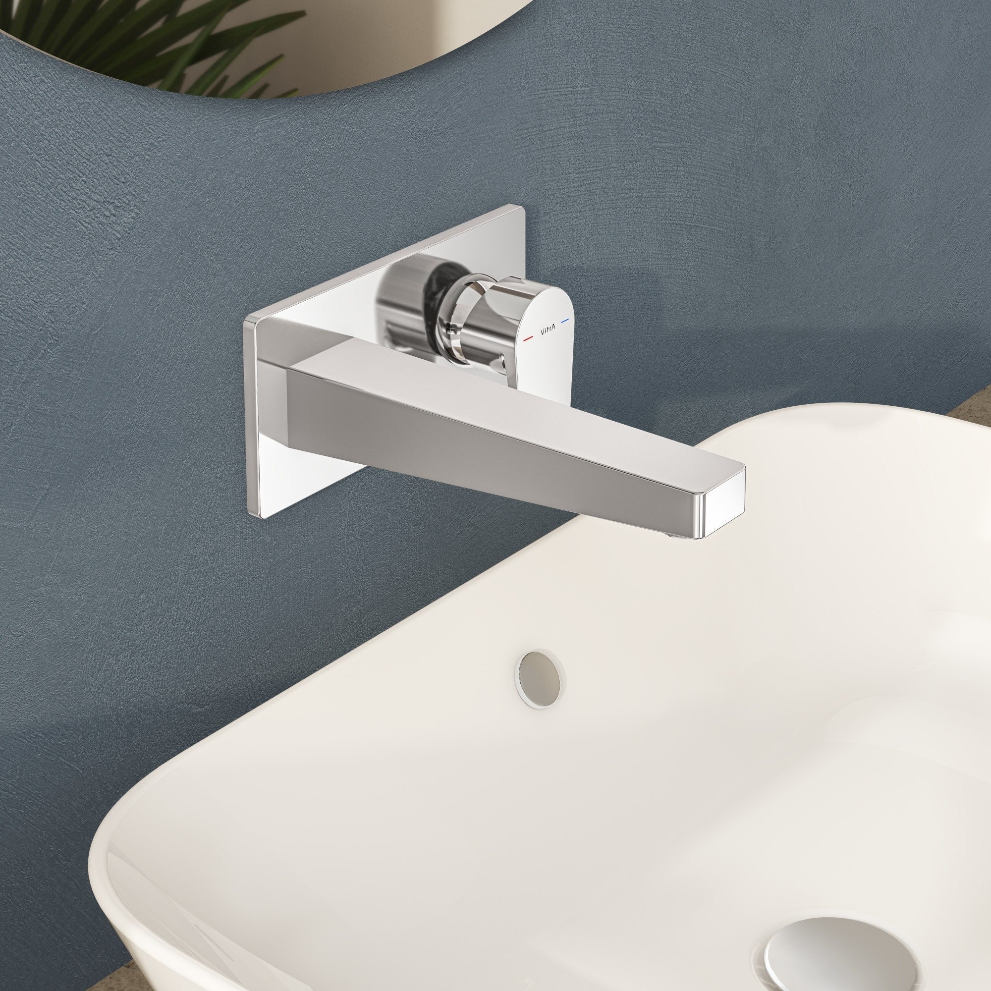 Sabira Flow Square Wall Mounted Basin Mixer