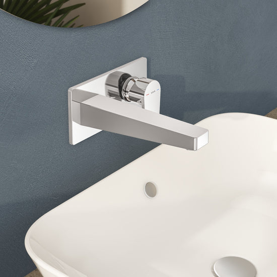 Sabira Flow Square Wall Mounted Basin Mixer