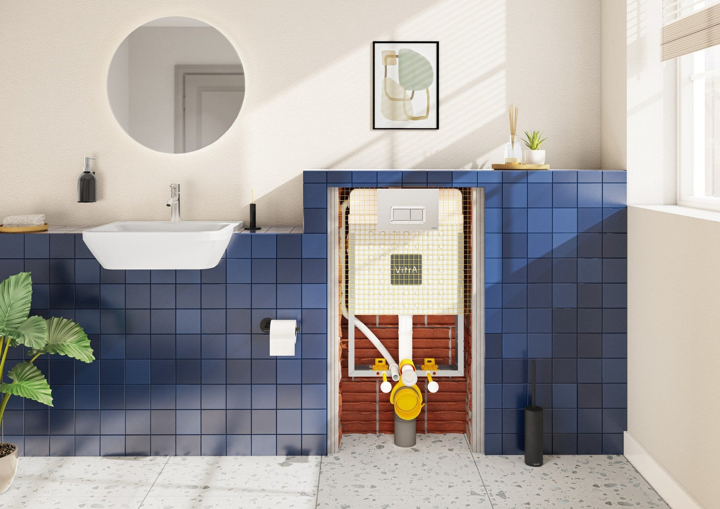 HRD 550x450mm 1TH Semi Recessed Basin