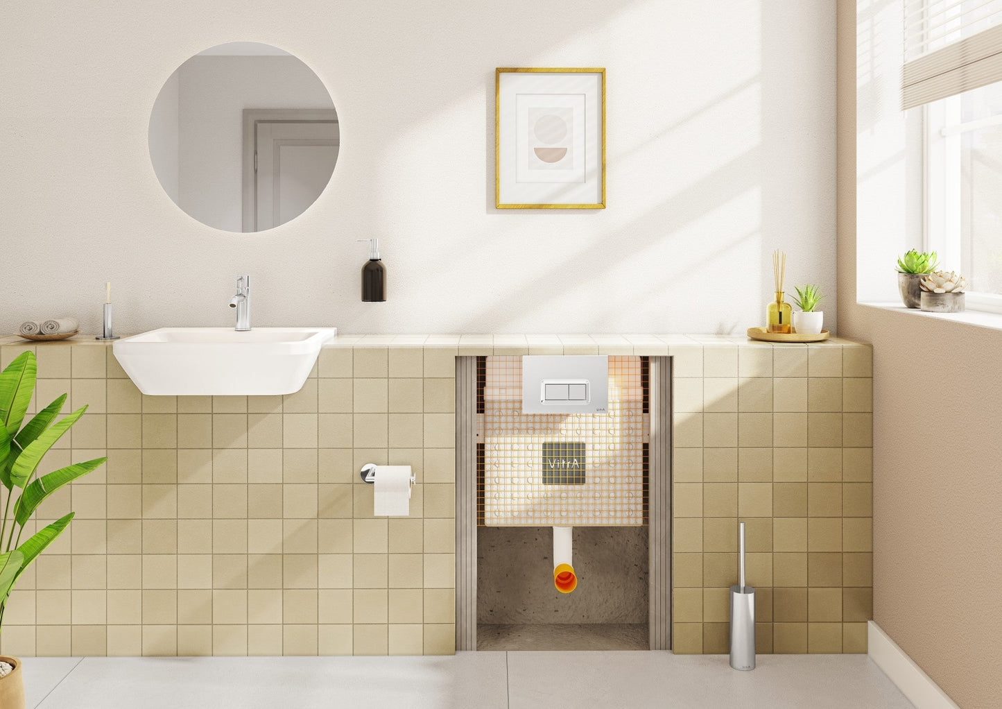 HRD 550x450mm 1TH Semi Recessed Basin