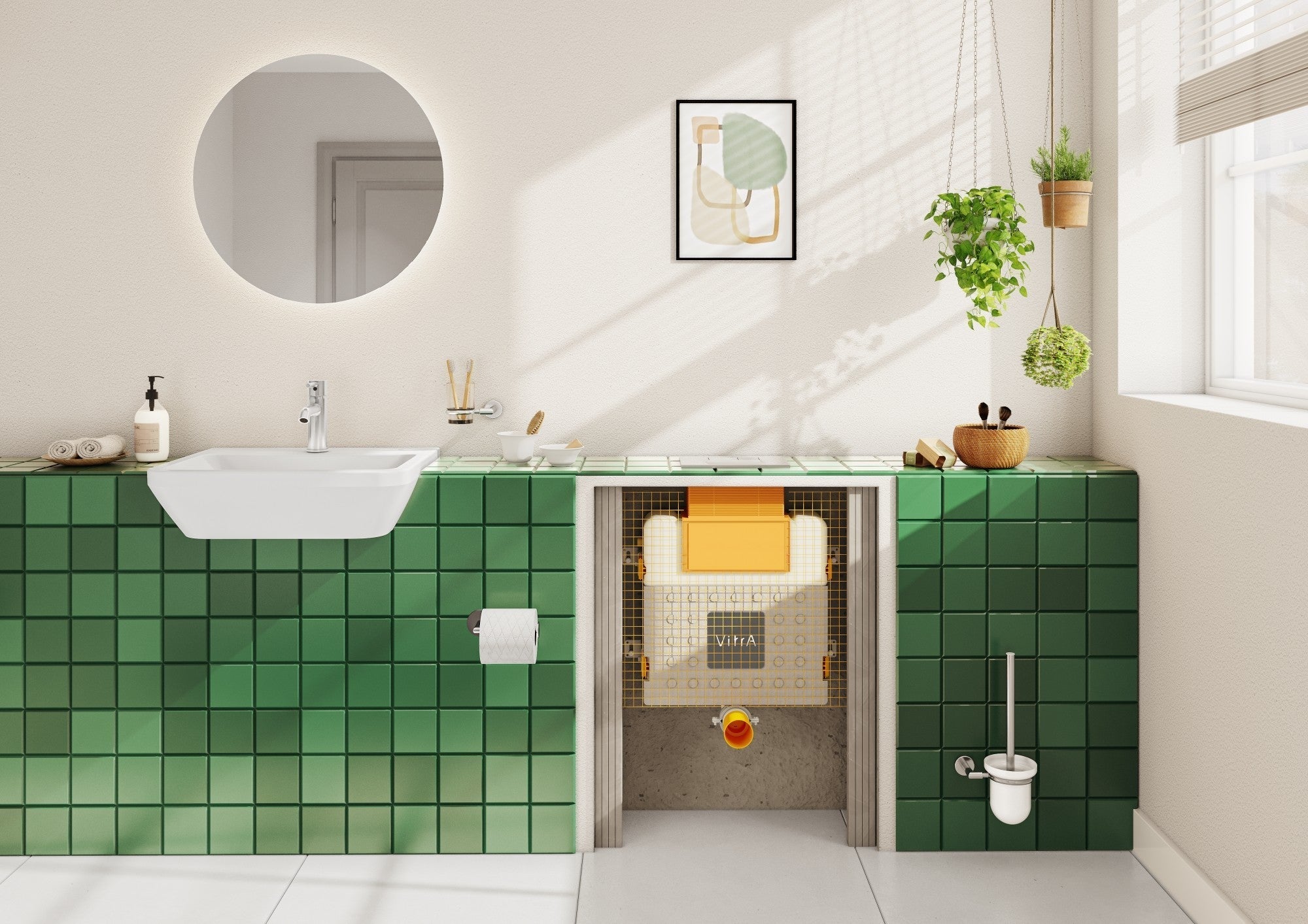 HRD 550x450mm 1TH Semi Recessed Basin