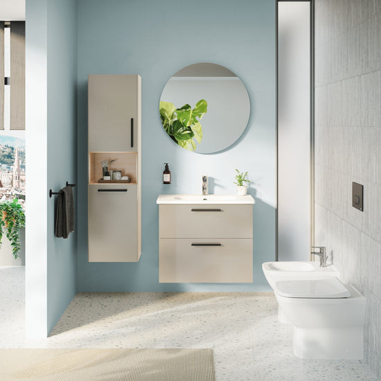 HRD 40cm 2 Door Semi-Tall Unit w/Laundry Basket