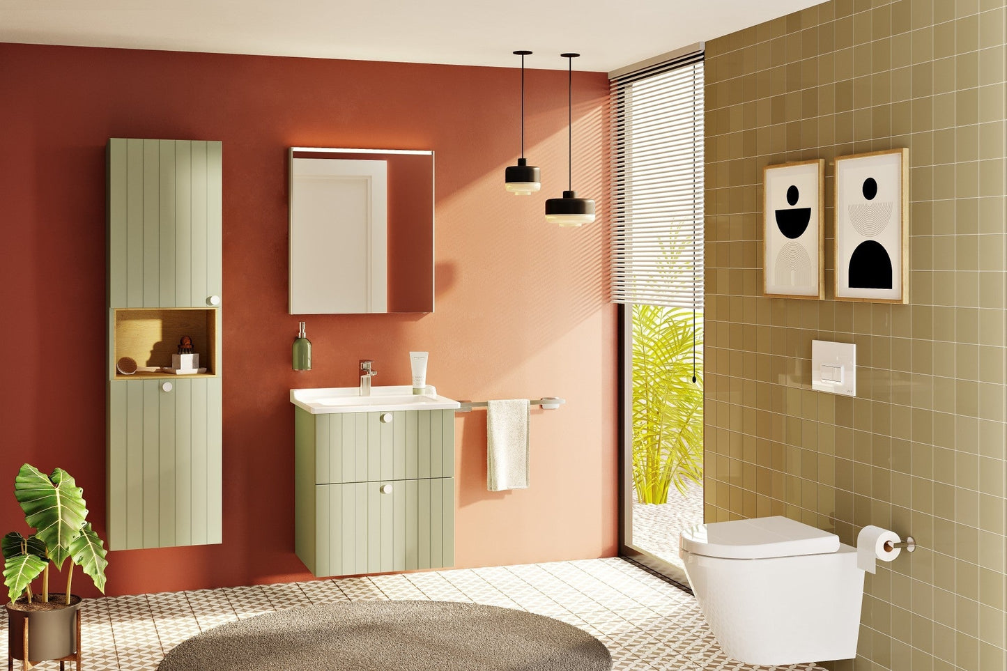 HRD 40cm 2 Door Semi-Tall Unit w/Laundry Basket