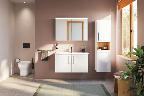 HRD 40cm 2 Door Semi-Tall Unit w/Laundry Basket
