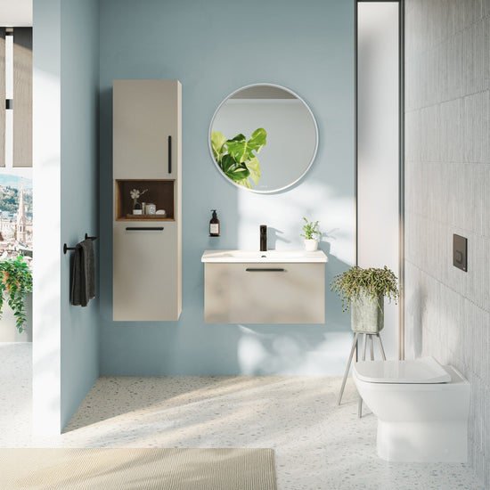 HRD 40cm 2 Door Semi-Tall Unit w/Laundry Basket