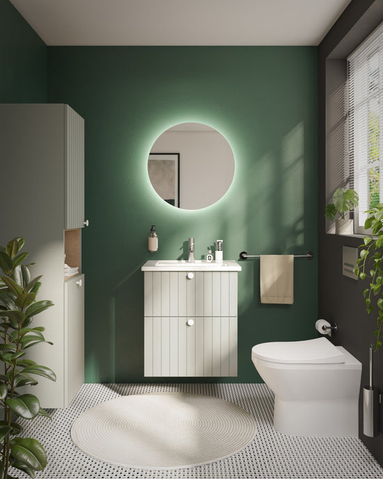 HRD 40cm 2 Door Semi-Tall Unit w/Laundry Basket