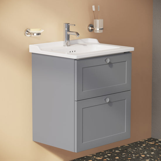 HRD 60cm 2 Drawer Washbasin Unit