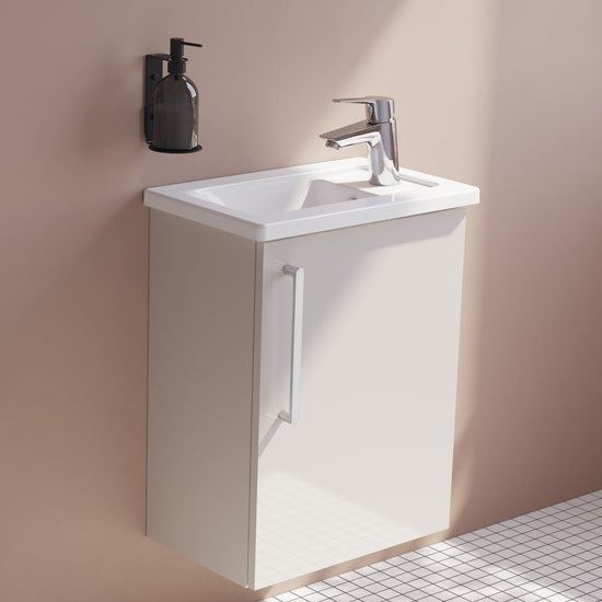 HRD 40cm 1 Door Wall Hung Slim Washbasin Unit