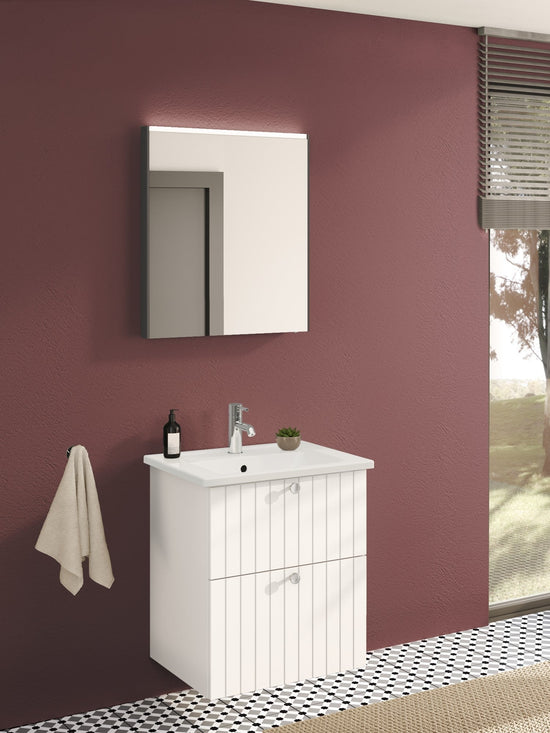 HRD 60cm 2 Drawer Washbasin Unit