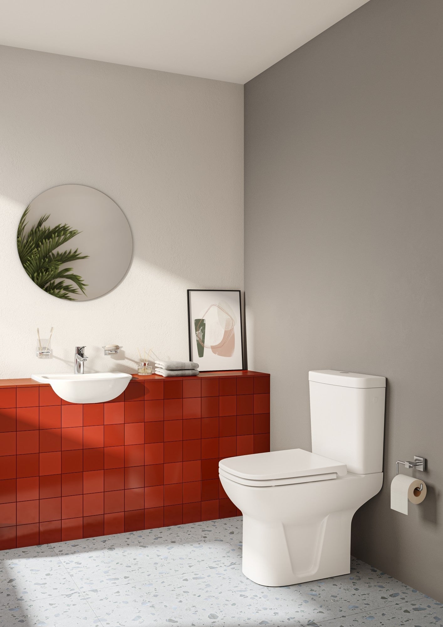 HRD 450x350mm 1TH Semi Recessed Basin