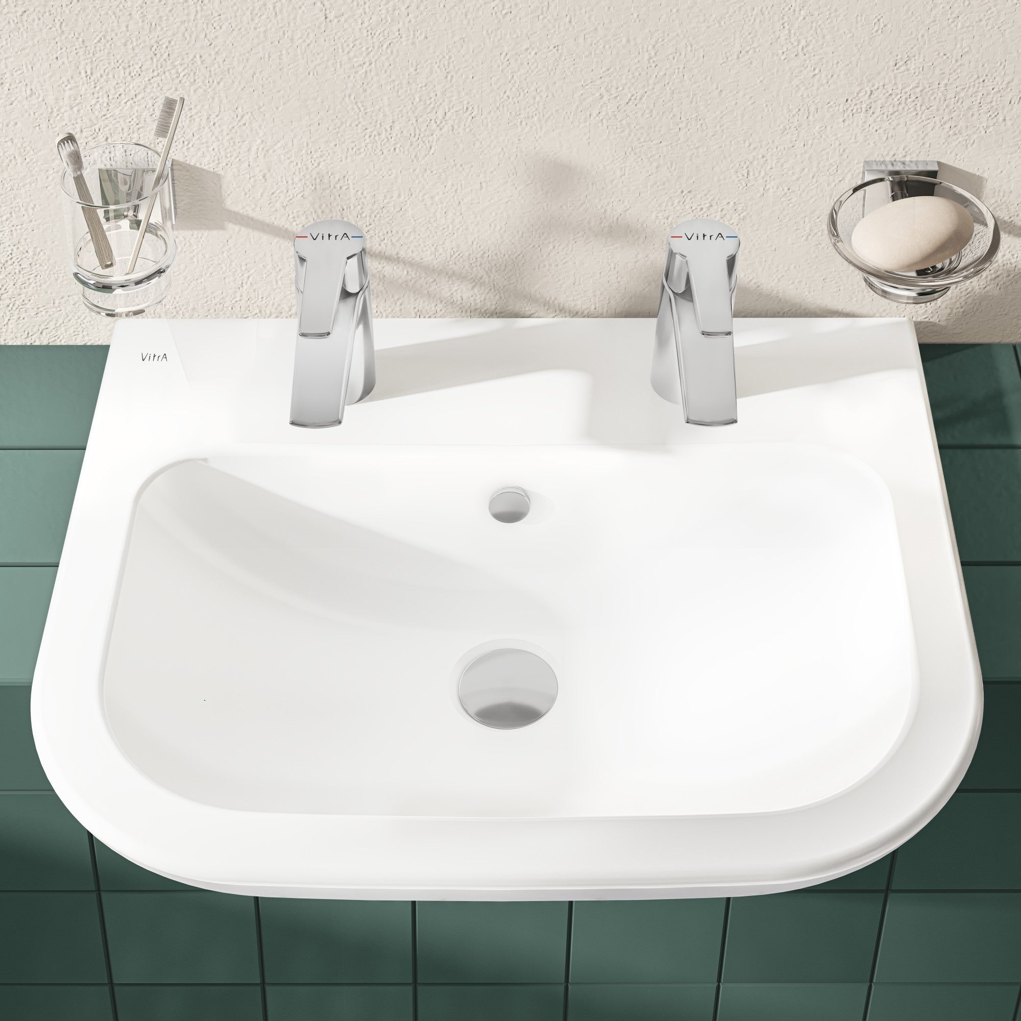 HRD 550x445mm 2TH Semi Recessed Basin