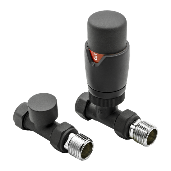 Meris Trv Straight Valves – Modal TRV Straight Valves | Luxury Bathroom & Radiator Collection by HomeRangeDirect