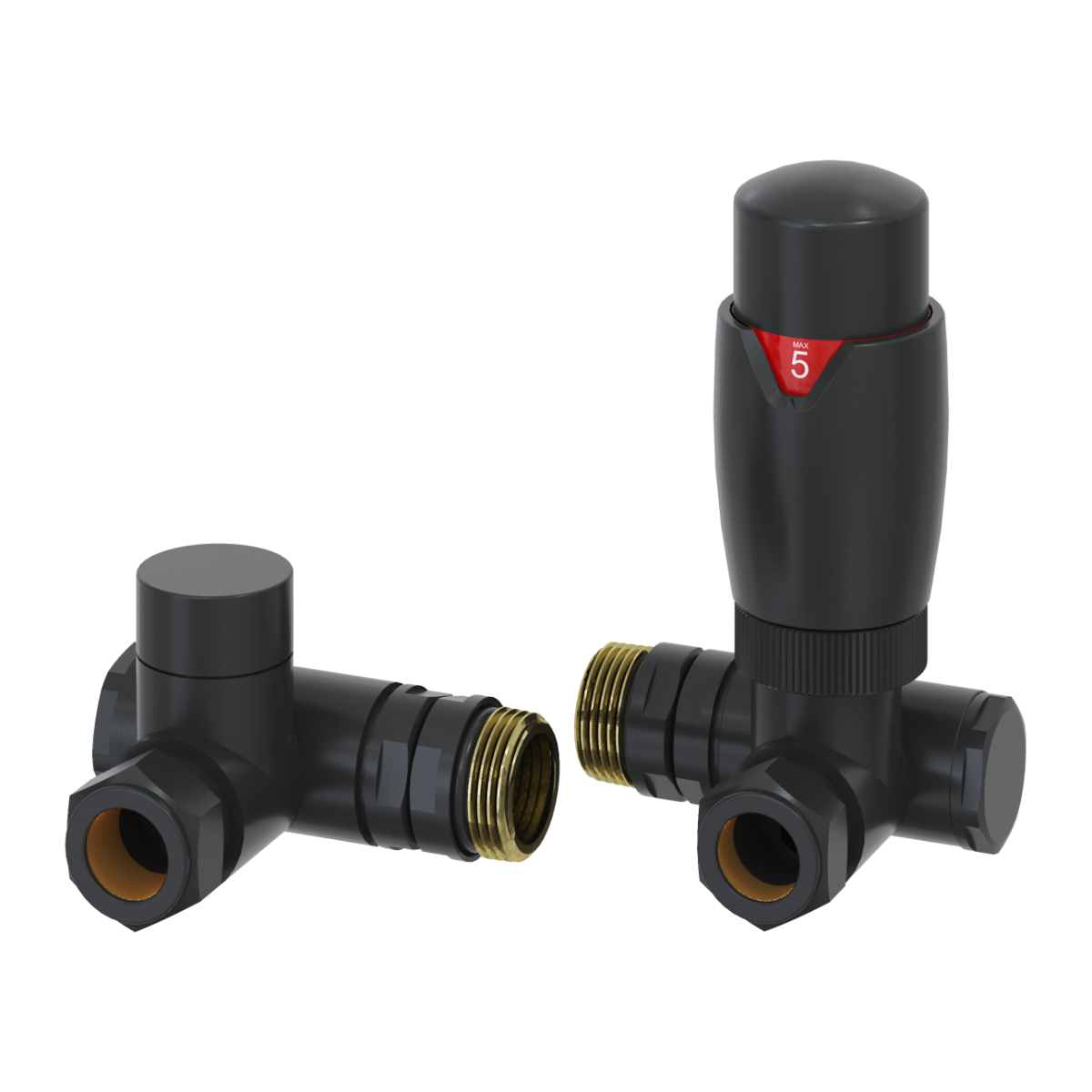 Meris Trv Dual Fuel Corner Valves – Modal TRV Dual Fuel Corner Valves | Luxury Bathroom & Radiator Collection by HomeRangeDirect