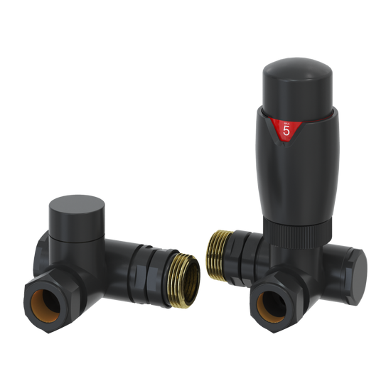 Meris Trv Dual Fuel Corner Valves – Modal TRV Dual Fuel Corner Valves | Luxury Bathroom & Radiator Collection by HomeRangeDirect