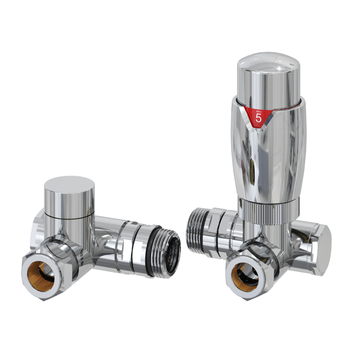 Meris Trv Dual Fuel Corner Valves – Modal TRV Dual Fuel Corner Valves | Luxury Bathroom & Radiator Collection by HomeRangeDirect