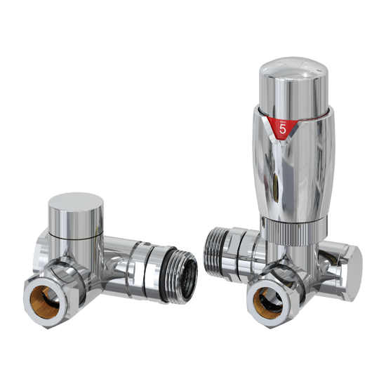 Meris Trv Dual Fuel Corner Valves – Modal TRV Dual Fuel Corner Valves | Luxury Bathroom & Radiator Collection by HomeRangeDirect
