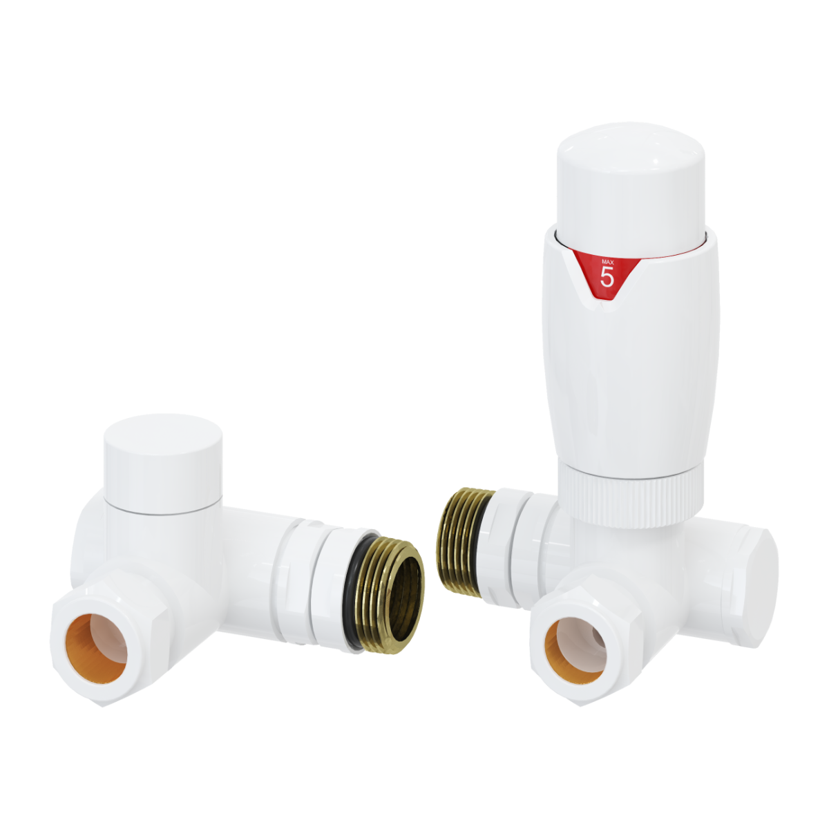 Meris Trv Dual Fuel Corner Valves – Modal TRV Dual Fuel Corner Valves | Luxury Bathroom & Radiator Collection by HomeRangeDirect